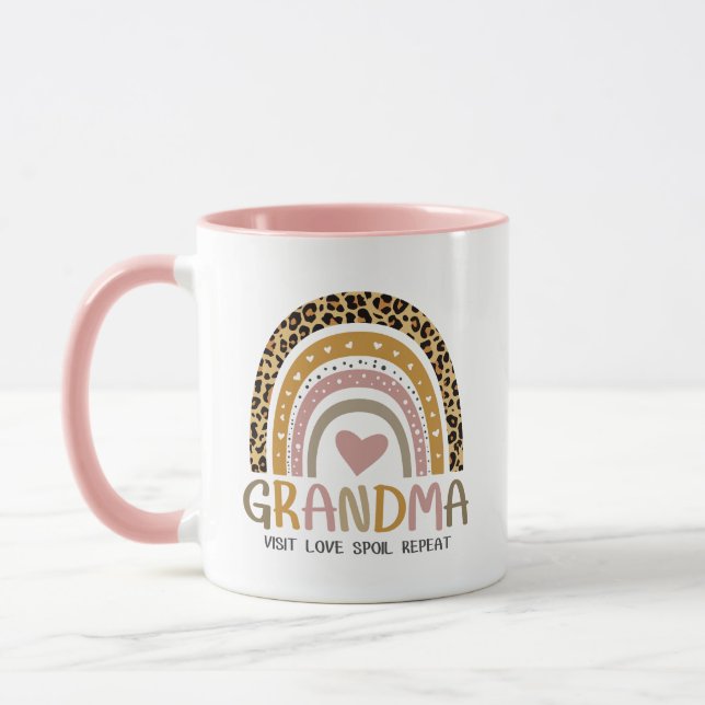 Grand-mère Mug - Visiter Love Spoil Répéter (Gauche)