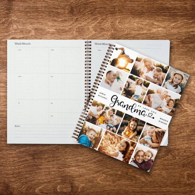 Grand-mère Nous t'aimons Coeurs Photo moderne Coll (Créateur téléchargé)