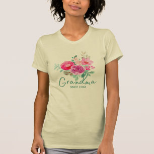 Grand-mère T-shirt à l'élégance florale