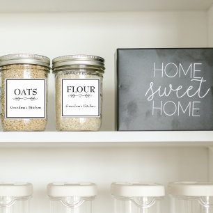Grand-mère's Kitchen Waterproof Pantry Étiquettes 