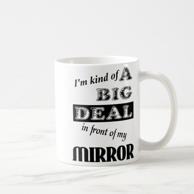 Grand Miroir Drôle Tasse Humour (Droite)