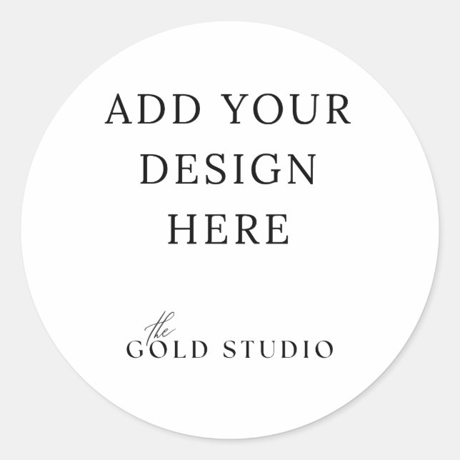 Grand Modèle blanc Sticker rond (Devant)