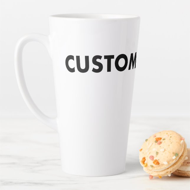Grand modèle de mug à latte personnalisé vierge -  (En situation)