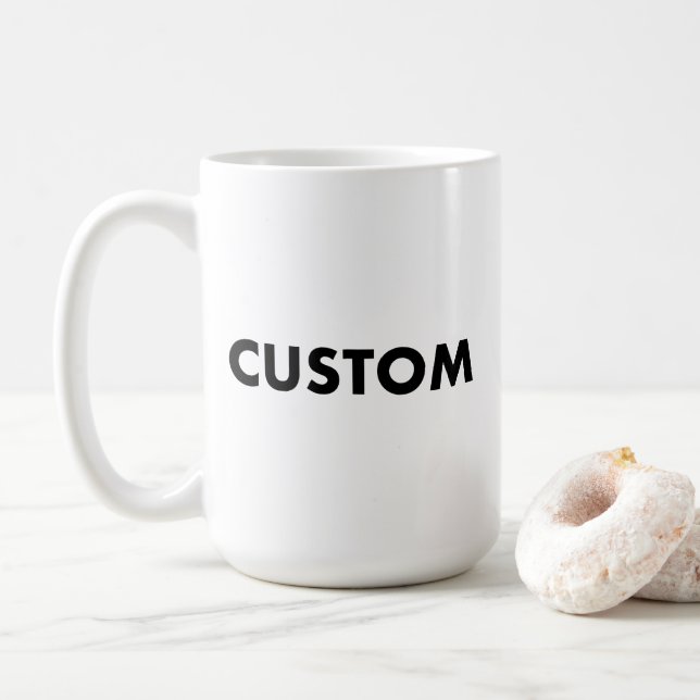 Grand modèle de mug personnalisé - 15oz (Avec donut)