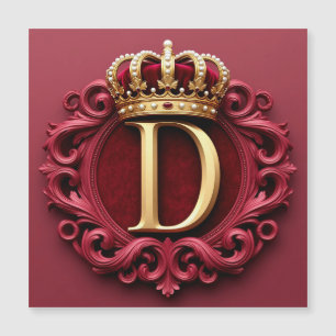 Grand Monogramme D sur Velours Rouge