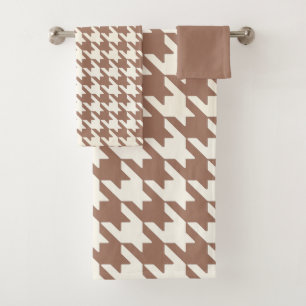 Grand Motif Mocha Mousse et blanc