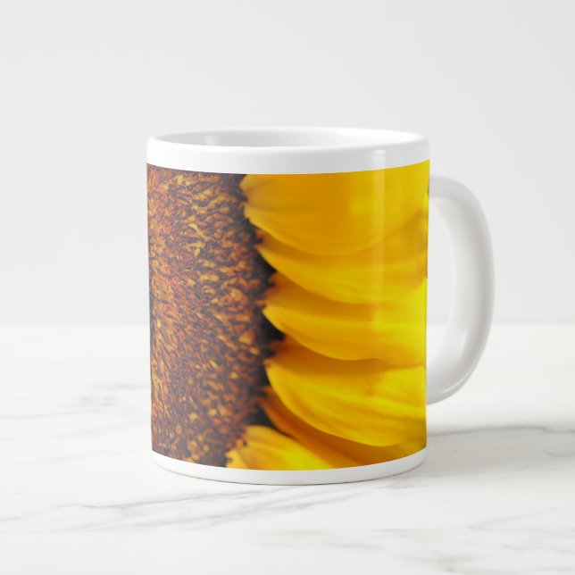 Grand mug à café visage de tournesol (Devant droit)