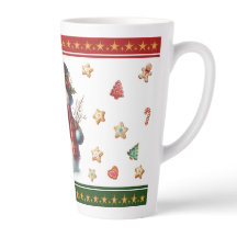 Grand mug à latte avec bonhomme de neige et biscui