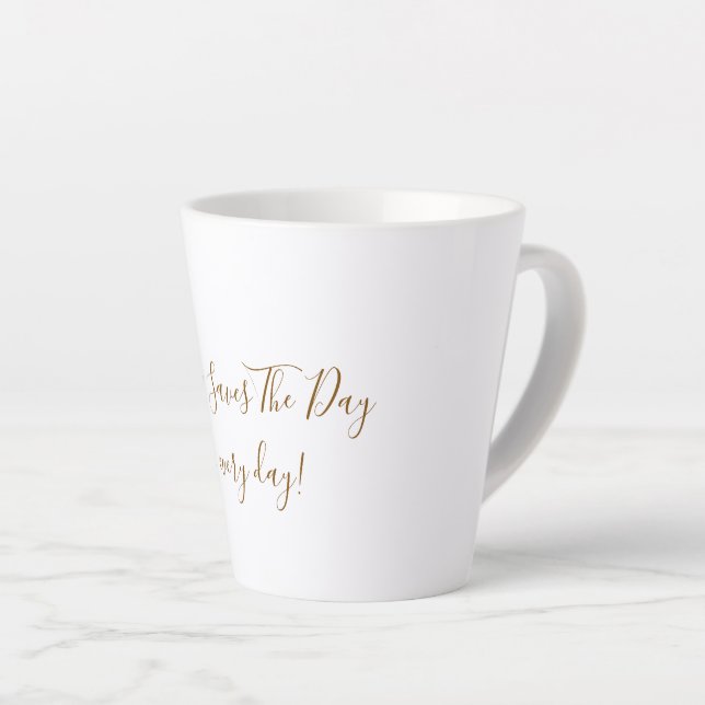 Grand Mug à Latte Blanc (Angle droit)