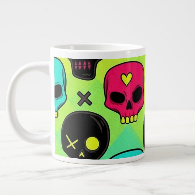 Grand mug à motif de crâne (Gauche)