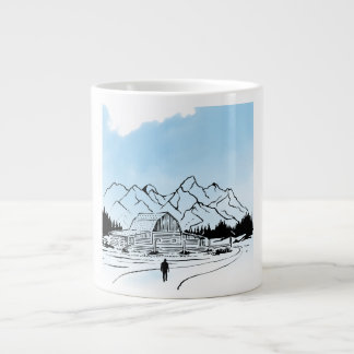 Grand Mug Aventure Minimaliste en Montagne Hiverna