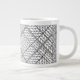 Grand mug blanc en tricot ARGYLE BLANC
