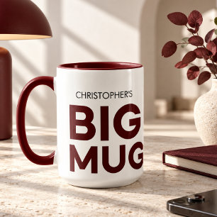 Grand mug Bourgogne Énorme mug Mug nom personn