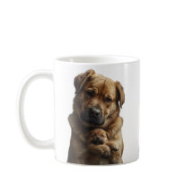 Grand Mug Chien Console Bébé Chien Qui Pleure