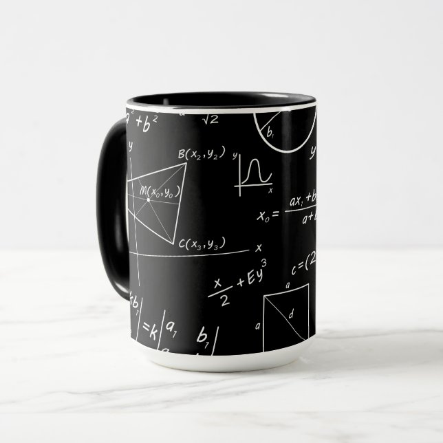 Grand mug combo tableau noir Brainy (Devant gauche)