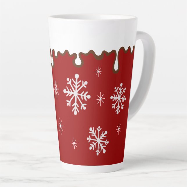 Grand mug de café de vacances de Latte en cadeau (Angle droit)