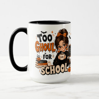 Grand Mug de café Halloween pour enseignant Black