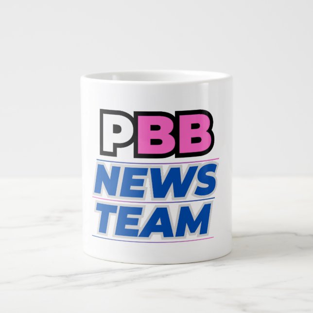 Grand mug de l'équipe de nouvelles PBB (Devant)