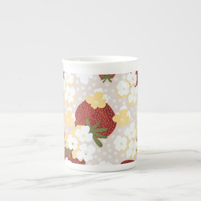 Grand Mug Fleur de Fraisier Sauvage (Devant)