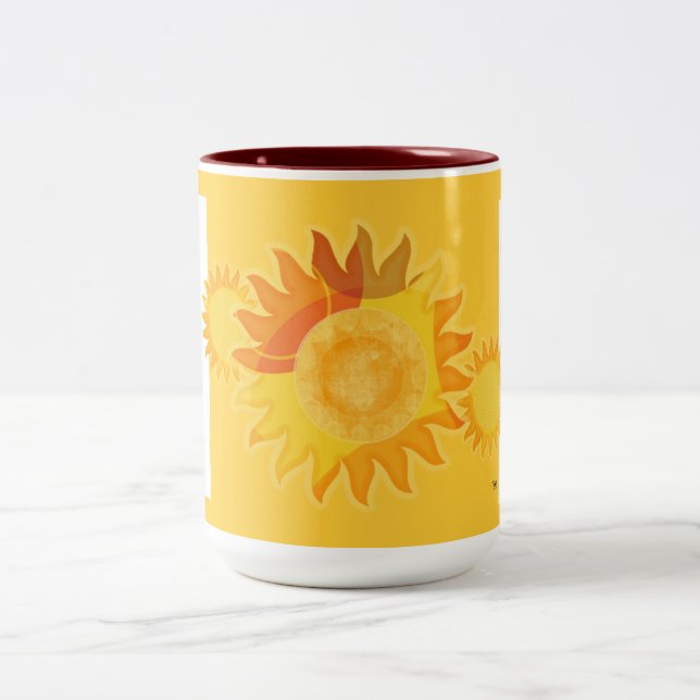 Grand Mug Jaune Ensoleillé (Centre)