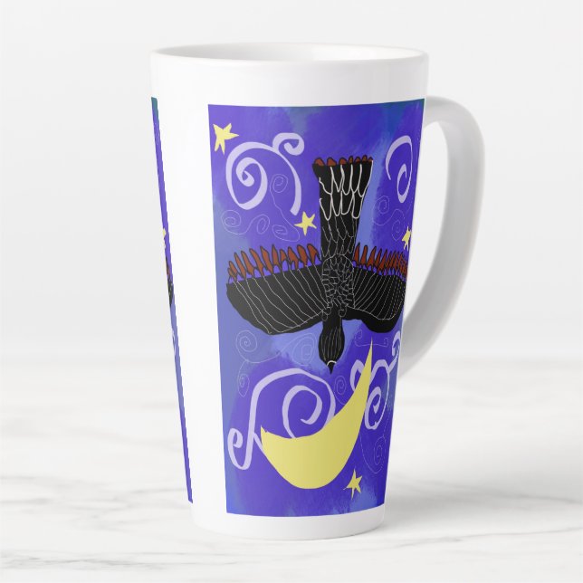 Grand mug Latte Night Hawks (Angle droit)