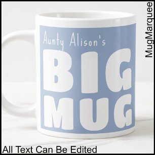 Grand Mug Personnalisé Bleu C410 Drôle Original