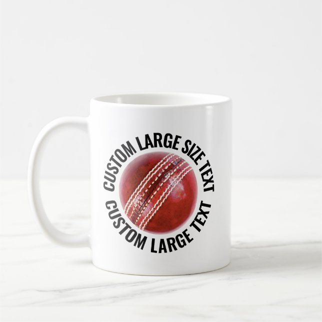 Grand Mug Personnalisé Cricket 330ml (Gauche)