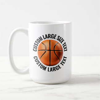 Grand Mug Personnalisé de Basket-ball de 15oz de G