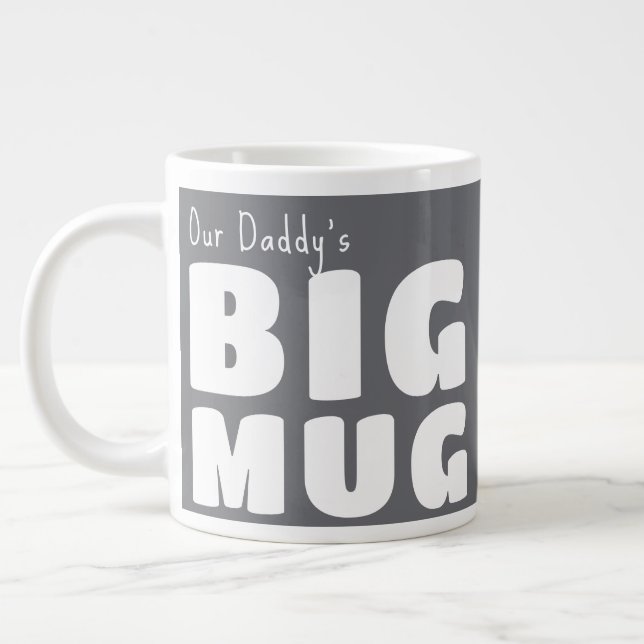 Grand Mug Personnalisé Gris C19 Drôle Original (Gauche)