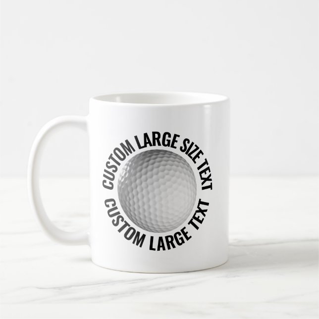 Grand Mug Personnalisé pour le Golf 330ml (Gauche)