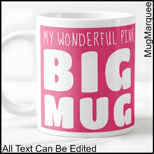 Grand Mug Personnalisé Rose C58 Drôle Original