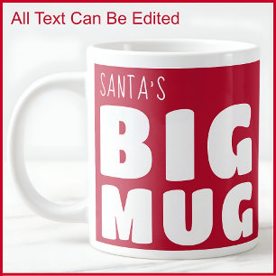 Grand Mug Personnalisé Rouge C81 & Blanc Drôle Ori