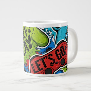 Grand mug spécial motif de gamer