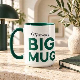 Grand Mug Vert Énorme Mug Nom personnalisé