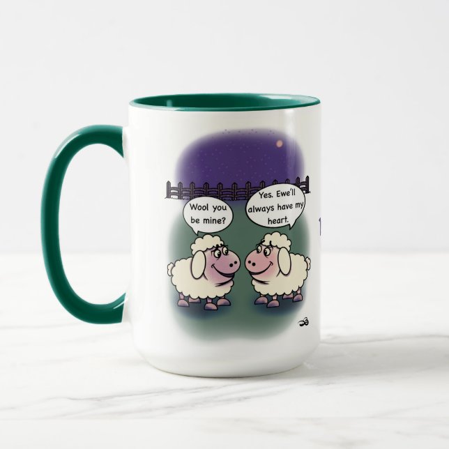 Grand Mug Will You Be Mine pour la Saint-Valentin (Gauche)