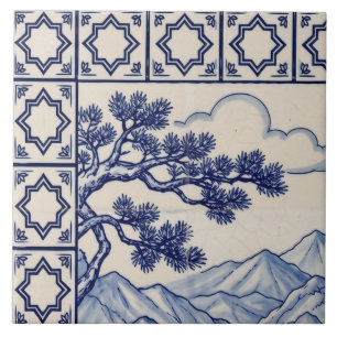 Grand Mur Carreau de Mosaïque Azulejo 1 sur 6 Haut