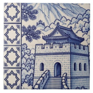 Grand Mur Carreau de Mosaïque Azulejo 3 sur 6 Mili