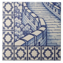 Grand Mur Carreau de mosaïque Azulejo 5 sur 6 en b