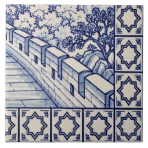 Grand Mur Carreau de Mosaïque Azulejo 6 sur 6 en B