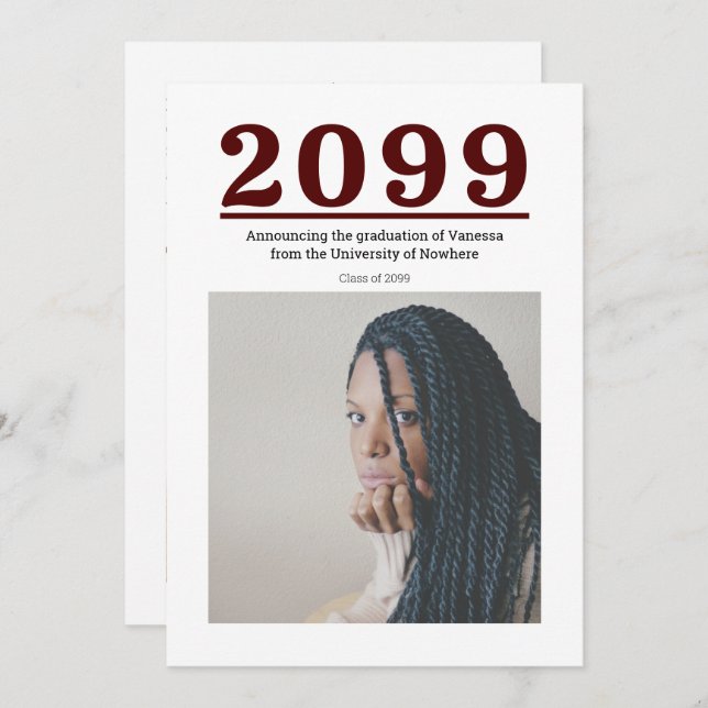 Grand nombre de Maroon Diplôme en deux photos (Devant / Derrière)