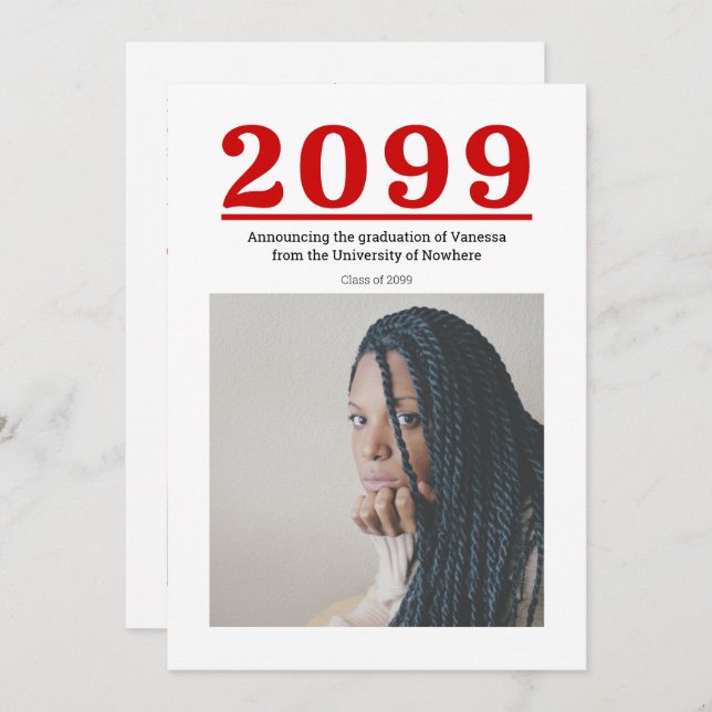 Grand nombre de rouge Diplôme en deux photos (Devant / Derrière)