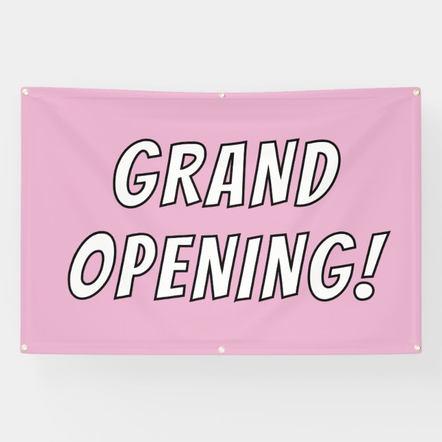 Grand Ouverture Rose ! Banderole (Horizontal)