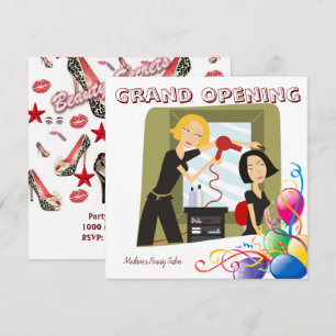 Grand Ouverture Salon de Beauté Carte Invitation