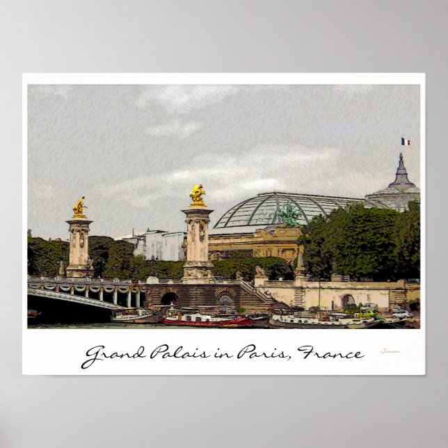 Grand Palais à Paris, France - affiche d'art fin (Devant)