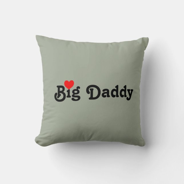 Grand Papa avec Coussin à jeter Cœur Rouge (Recto)