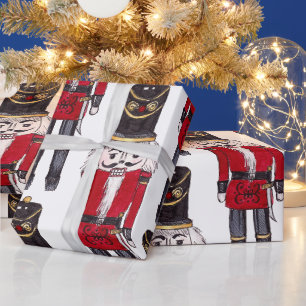 Grand papier cadeau soldat casse-noisette
