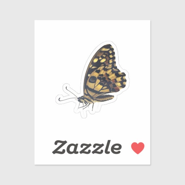 Grand papillon, autocollant vinyle (Feuille)