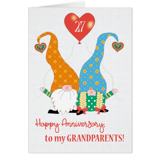 Grand-parents Anniversaire de l'année personnalisé (Devant)