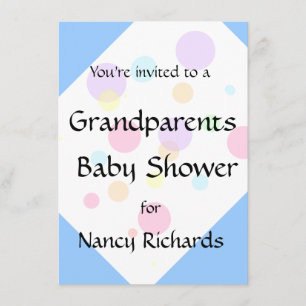 Grand-parents Baby shower Invitation - Garçon bébé