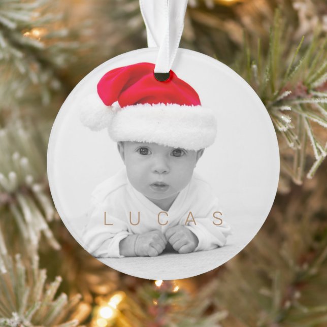 Grand-parents Joie Photo Monogramme Ornement de va (Arbre)